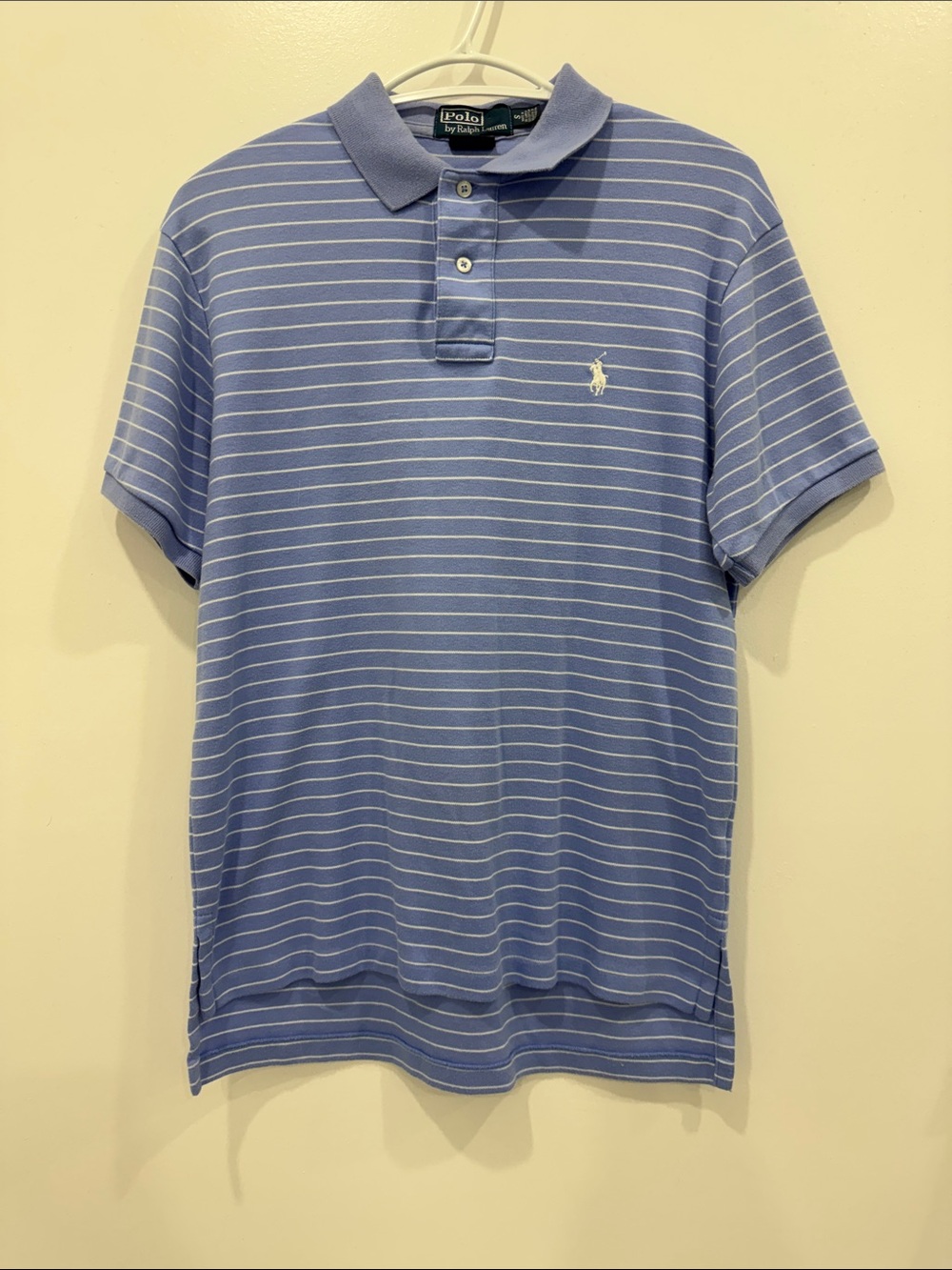Polo Ralph Lauren Custom Fit‎ Blue Striped Polo Shirt Men's Small
